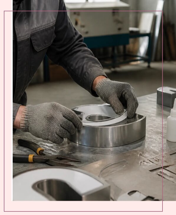 Изготовление и монтаж малых объемных букв на вывески в Коломне